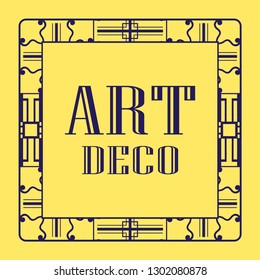 Vintage invitation frame in art deco. Retro style border frame and label. Old retro vintage deco art design