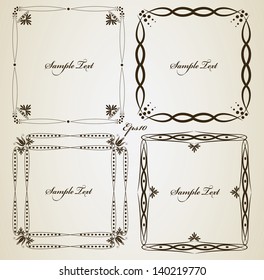 Vintage invitation frame set