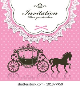 Vintage Invitation Luxury carriage design