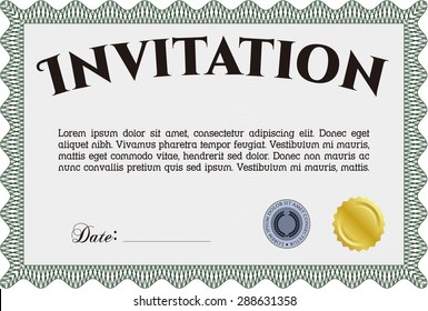 Invitación vintage. Diseño retro. Personalizable, fácil de editar y cambiar de color.Con fondo complejo. 