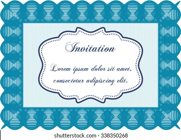 Vintage invitation template. With complex background. Customizable, Easy to edit and change colors.Artistry design. 