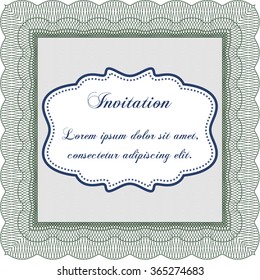 Vintage invitation template. With complex background. Vector illustration.Retro design. 
