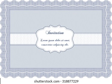 Vintage Einladungsvorlage. Detaillierte.Mit komplexem linearen Hintergrund. Überragendes Design.