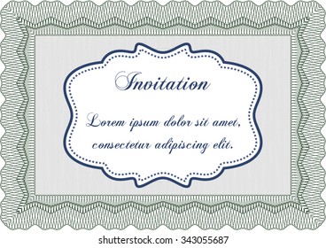 Vintage invitation template. Easy to print. Customizable, Easy to edit and change colors.Nice design. 