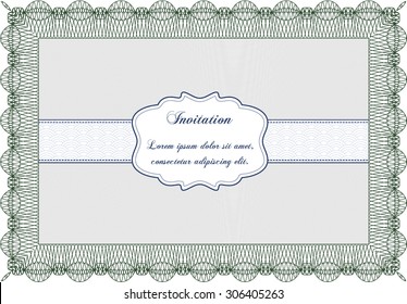 Vintage invitation template. Excellent design. Vector illustration.Printer friendly. 