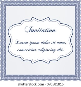 Vintage invitation template. Printer friendly. Cordial design. Detailed.