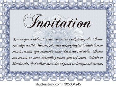 Vintage invitation. Vector illustration.Printer friendly. Lovely design. 