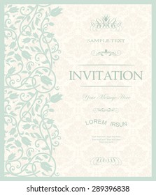 vintage invitation with victorian ornaments