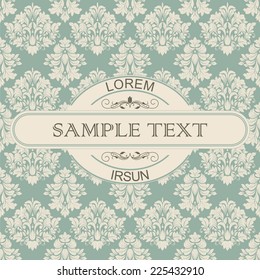 vintage invitation with victorian pattern