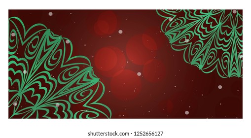 Vintage Invitation Or Wedding Card with floral ornament. Vector Illustatration. Gradient color.