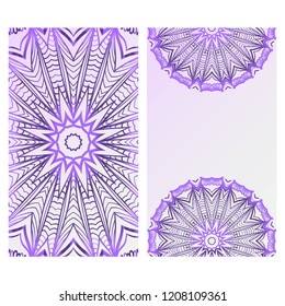 Vintage Invitation or wedding card. Vector illustatration. The front and rear side.