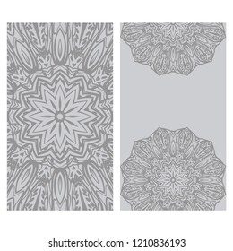 Vintage Invitation or wedding card. Vector illustatration. The front and rear side