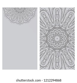 Vintage Invitation or wedding card. Vector illustatration. The front and rear side