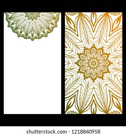Vintage Invitation or wedding card. Vector illustatration. The front and rear side.