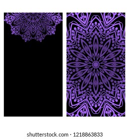 Vintage Invitation or wedding card. Vector illustatration. The front and rear side