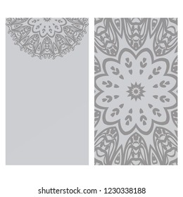 Vintage Invitation or wedding card. Vector illustatration. The front and rear side