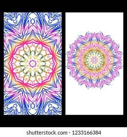 Vintage Invitation or wedding card. Vector illustatration. The front and rear side