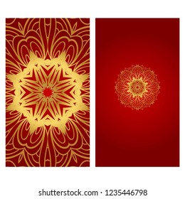 Vintage Invitation or wedding card. Vector illustatration. The front and rear side