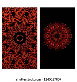 Vintage Invitation or wedding card. Vector illustatration. The front and rear side.