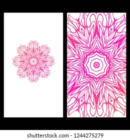Vintage Invitation or wedding card. Vector illustatration. The front and rear side