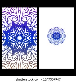 Vintage Invitation or wedding card. Vector illustatration. The front and rear side