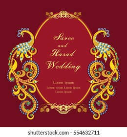 Vintage invitation and wedding cards. Template frame. Perfect cards for any other kind of design, birthday and other holiday, medallion, india, arabic
