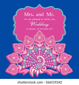 Vintage invitation and wedding cards. Template frame. Perfect cards for any other kind of design, birthday and other holiday, medallion, india, arabic
