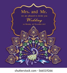 Vintage invitation and wedding cards. Template frame. Perfect cards for any other kind of design, birthday and other holiday, medallion, india, arabic
