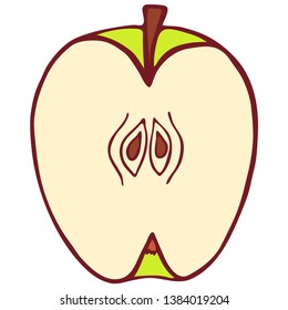 Vintage isolated apple, great design for any purposes. Graphic vector art.