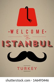 Vintage Istanbul Welcome Poster