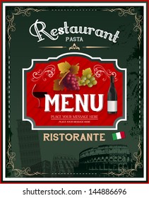 Vintage Italian Restaurant Menu And Poster Design