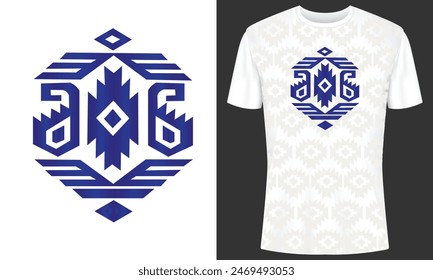 Vintage Jamdani design with allover Jamdani watermark in white t-shirt looks very trendy