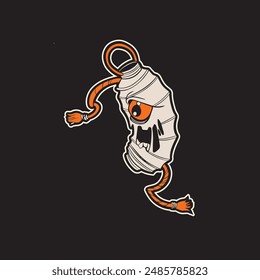 vintage japanese lantern ghost illustration	
