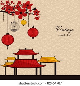 vintage japanese style background