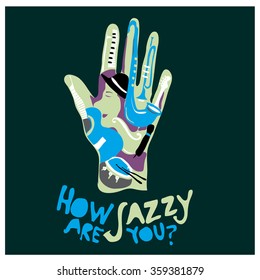 Vintage jazz design poster 