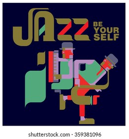 Vintage jazz quote poster