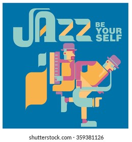 Vintage jazz quote poster