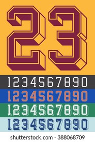 Vintage Jersey font numbers
