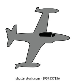 vintage jet fighter vector design