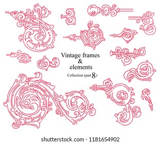 Vintage jewelry, for printing, labels and packaging, postcards, books and other beautiful images. Set of templates. Part 8. 