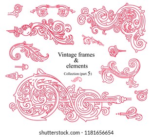 Vintage jewelry, for printing, labels and packaging, postcards, books and other beautiful images. Set of templates. Part 5. 