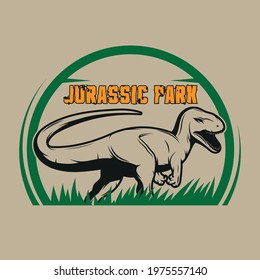 Vintage Jurassic Park Tshirt Design with Vector