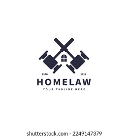 vintage justice judge house logo design inspiration 2