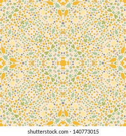 Vintage kaleidoscope background. Seamless pattern can be used for retro wallpaper, pattern fills, web page background, surface textures. Gorgeous seamless retro background in vector