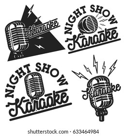 Vintage-Karaoke-Embleme