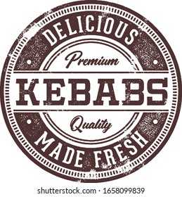 Vintage Kebabs Menu Design Stamp