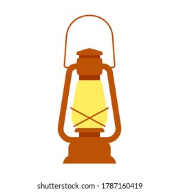 Vintage kerosene lantern. Vector element, template for the design.