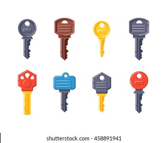 Vintage key antique door key isolated on white background