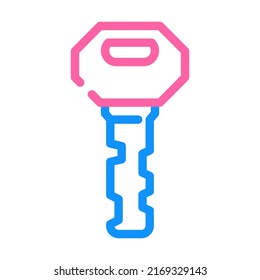 vintage key color icon vector. vintage key sign. isolated symbol illustration