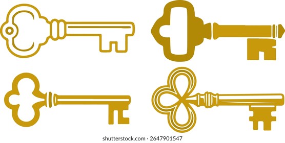 Colección de diseño de Vector de color clave de Antiguas